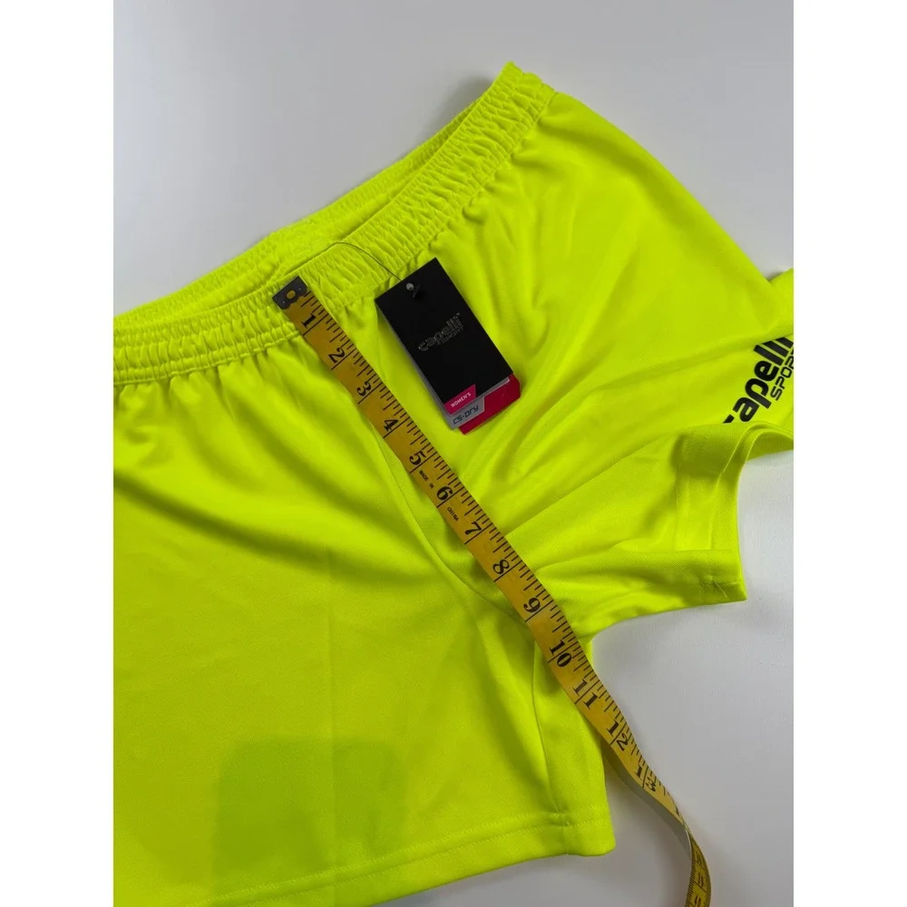 Capelli‎ Sport Womens Small Neon Yellow CS-Dry Athletic Soccer Shorts NWT